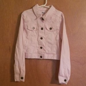 Epic threads girls pink jean jacket.